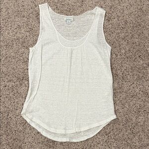 Sundance White Linen-Blend Tank Top